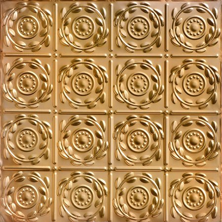 FROM PLAIN TO BEAUTIFUL IN HOURS Crowning Glory 2 ft. x 2 ft. Faux Tin Lay-in Ceiling Tile in Lincoln Copper (48 sq. ft./case), 12PK SKPC208-lnop-24x24-D-12